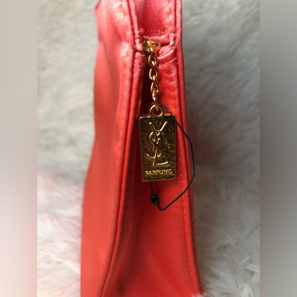 Yves Saint Laurent Parfums Red/Pink Vintage Cosmetic Bag - Picture 8 of 11